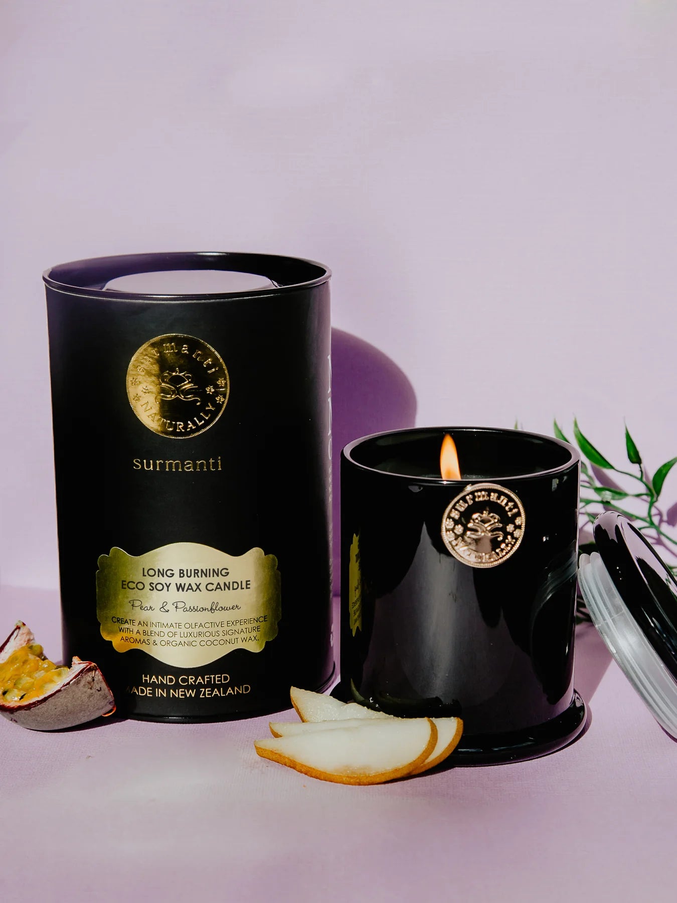 Pear & Passionflower Long Burning Organic Coconut Wax Candle