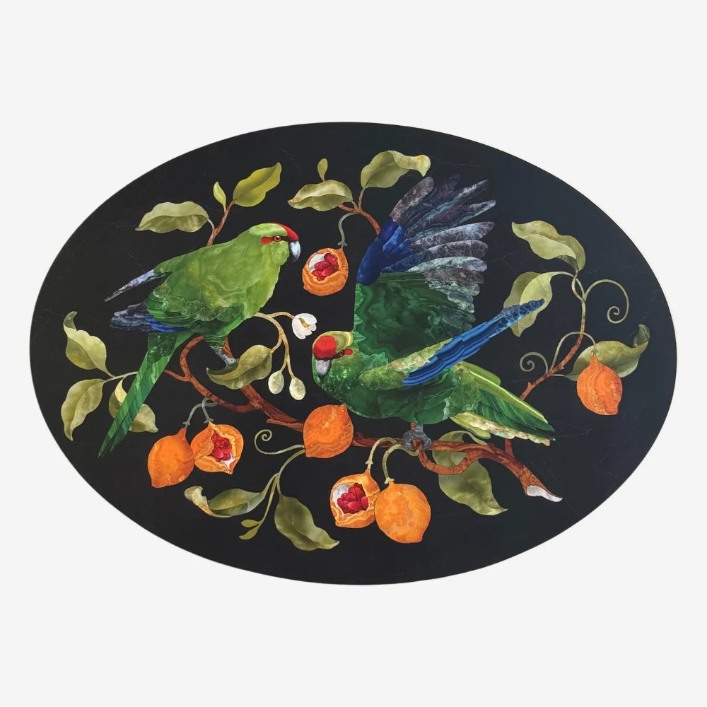 NZ Native Birds Oval Placemats Set of 4