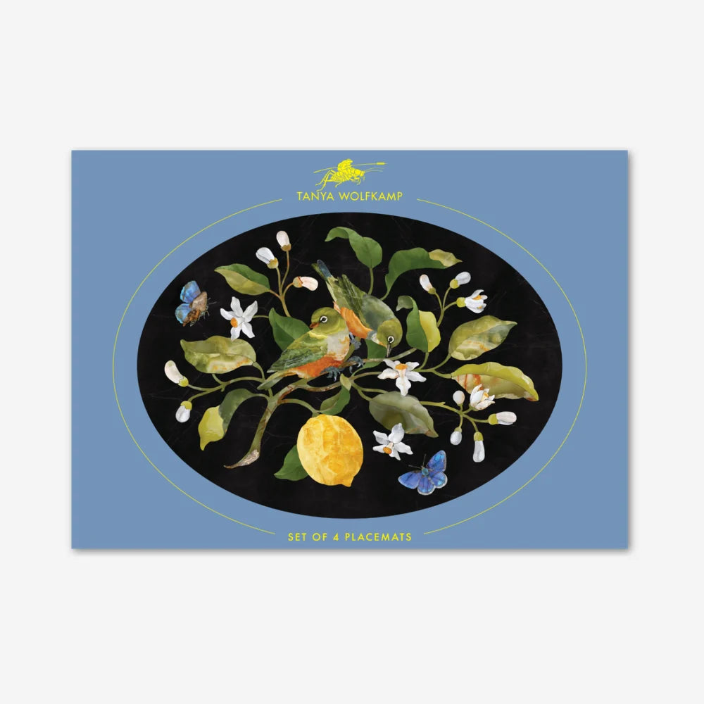 NZ Native Birds Oval Placemats Set of 4