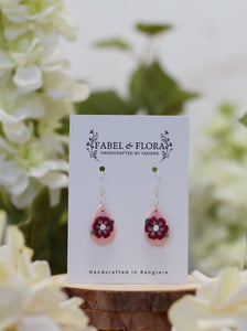 Pink Posie Handcrafted Earrings