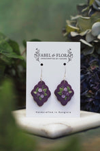 Load image into Gallery viewer, Purple Bloom Handcrafted Earrings