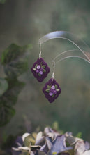 Load image into Gallery viewer, Purple Bloom Handcrafted Earrings