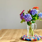 Felt Ball Pot Stand Earthy Multi