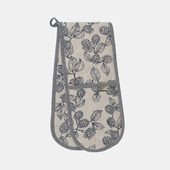 Berry Double Oven Glove Blue