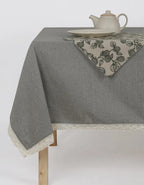 Berry Thin Stripe Table Cloth Olive