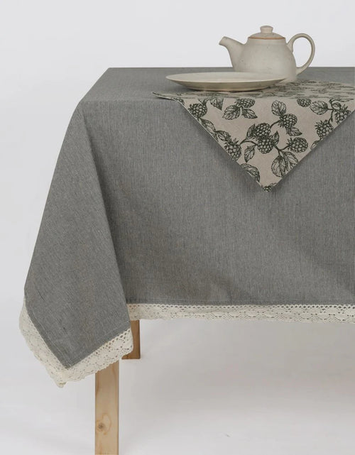 Berry Thin Stripe Table Cloth Olive