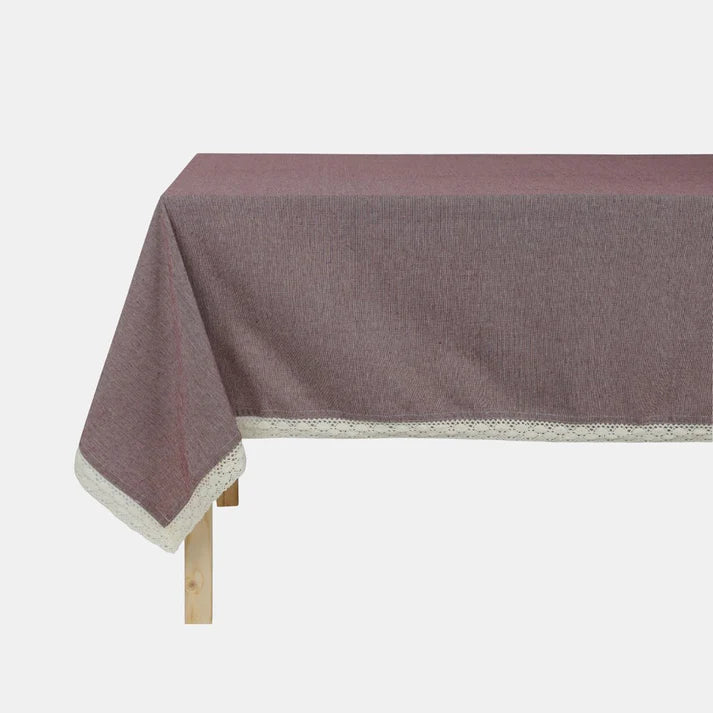 Berry Thin Stripe Table Cloth Red