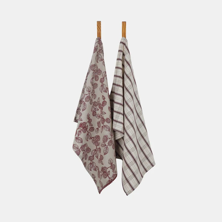Berry Tea Towel 2pack Red