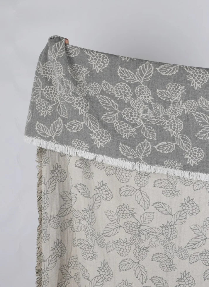 Berry Jacquard Throw Olive