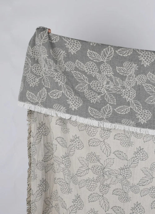 Berry Jacquard Throw Olive