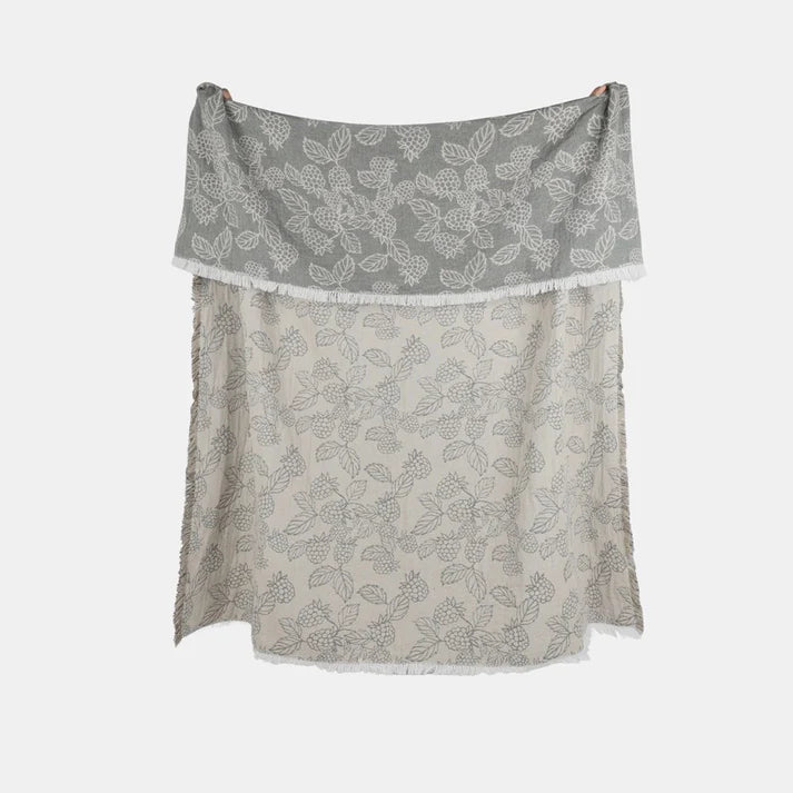 Berry Jacquard Throw Olive