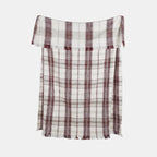 Berry Checked Throw Red