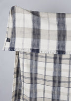 Berry Checked Throw Blue