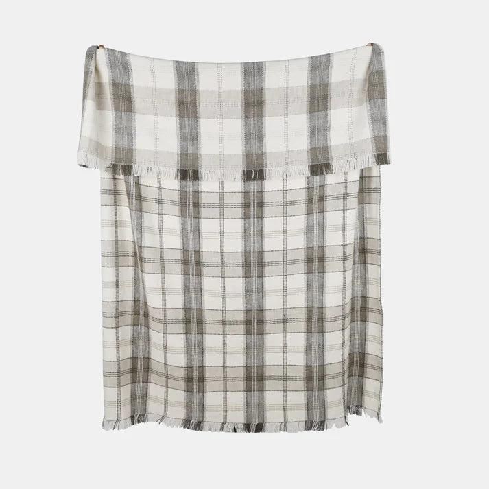 Berry Check Throw Olive