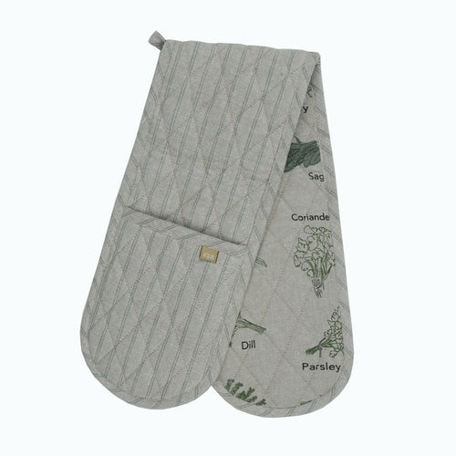 Herb Double Oven Glove Olive