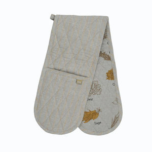 Herb Double Oven Glove Mustard