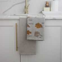 Load image into Gallery viewer, Herb Tea Towel Set of 2 Mustard