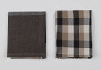Giant Check Tea Towel Set of 2 Black