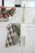 Giant Check Tea Towel Set of 2 Olive