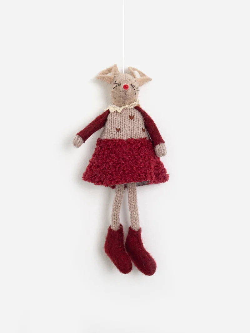 Red Edna Mouse Hanging