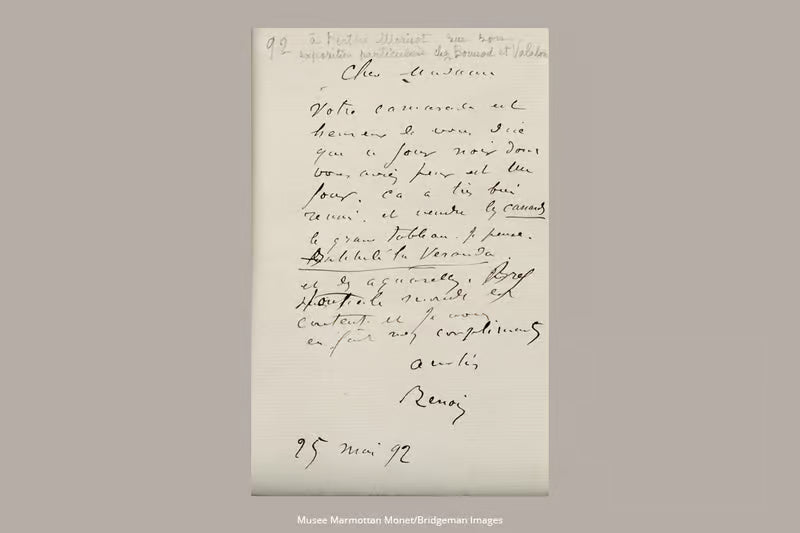 Renoir Letter to Morisot Midi Lined Journal Hard Cover