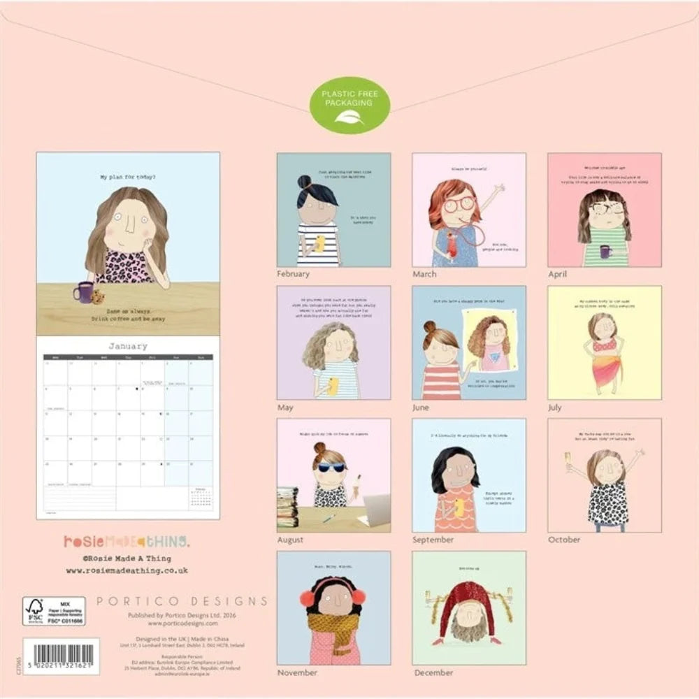 Rosie made a thing 2027 Square Wall Calender