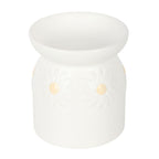 White Daisy Chain Ceramic Wax/Oil Burner