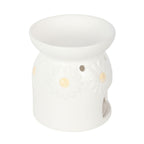 White Daisy Chain Ceramic Wax/Oil Burner
