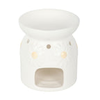 White Daisy Chain Ceramic Wax/Oil Burner
