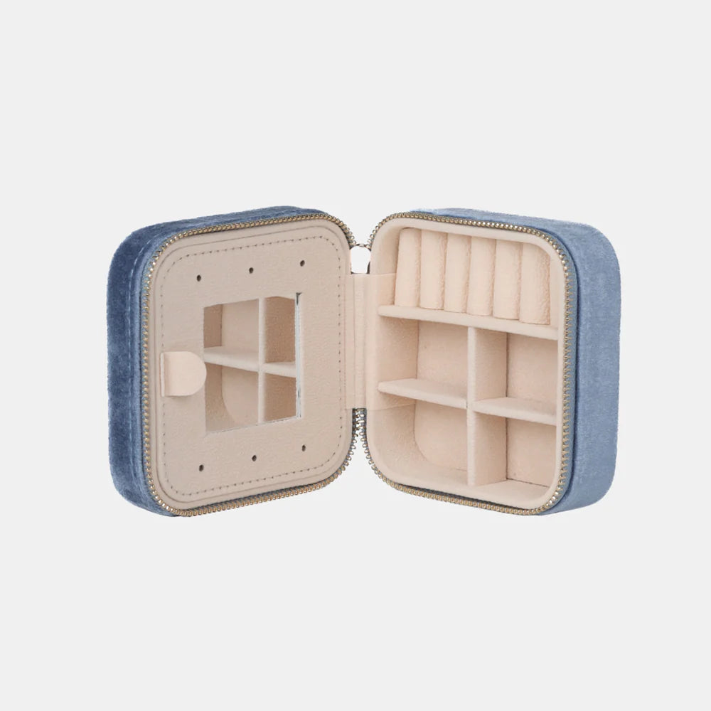 Brydie Square Blue Jewellery Box