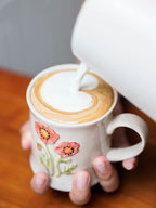 Leilani Floral Mug Oat Red