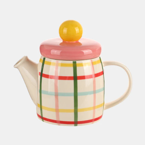 Teapot 800ml Check Multi