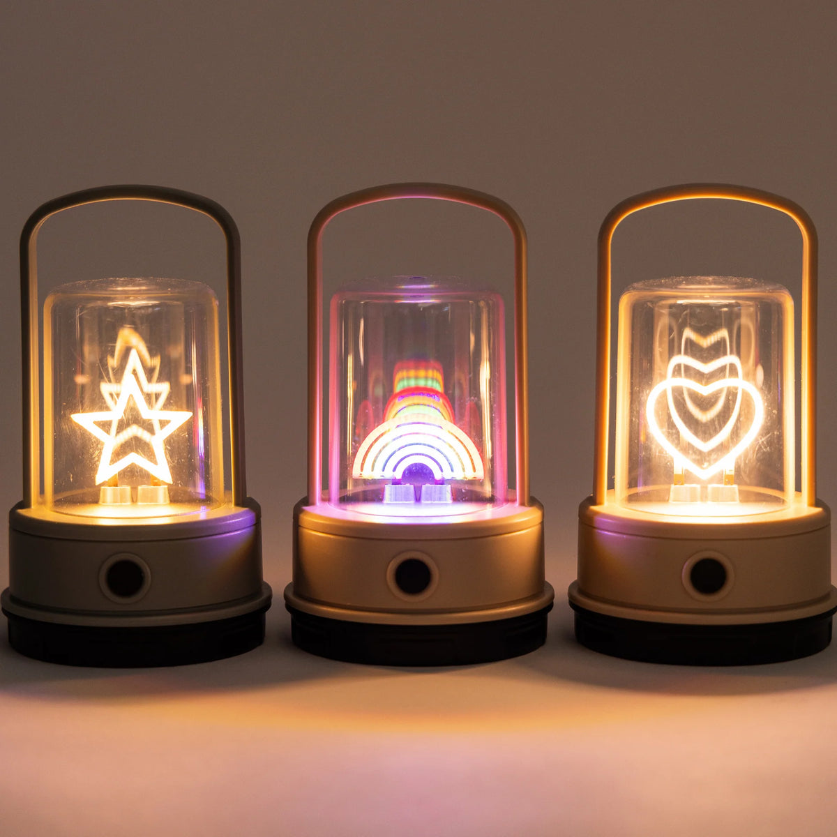 Pink Heart Lantern USB Recharge
