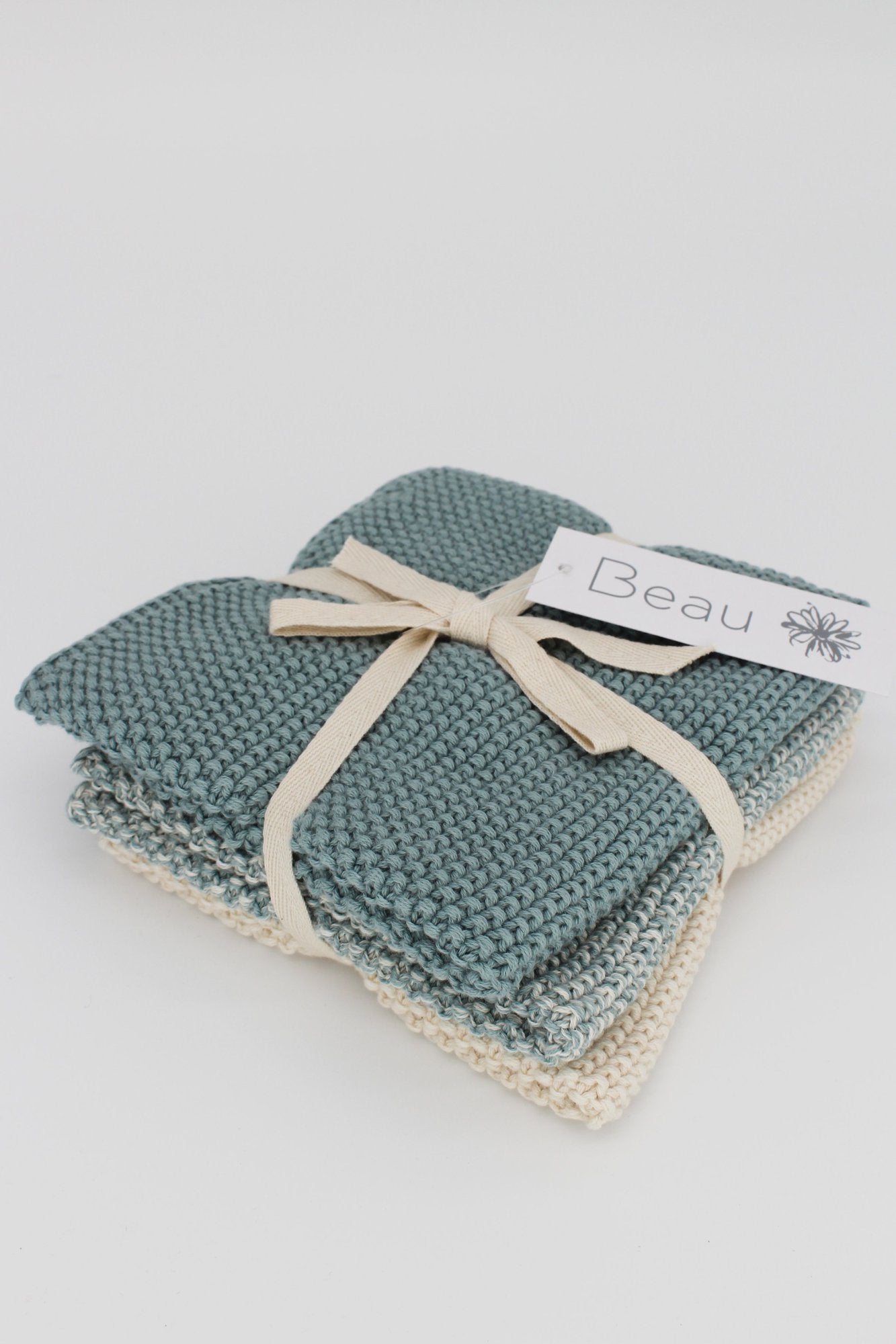 Wash Cloths Set of 3 Sage Fleck