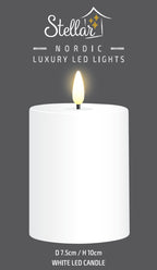 White LED Pillar Indoor Candle Assorted Sizes