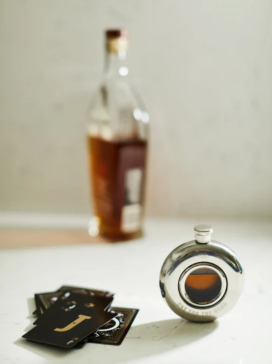 Circular Hip Flask One for the Road
