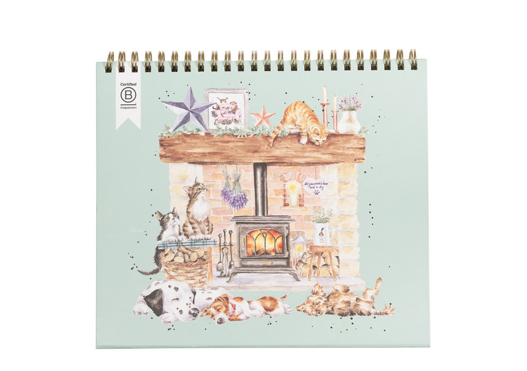 Wren Sleeping Puppy Desk 2026 Calendar