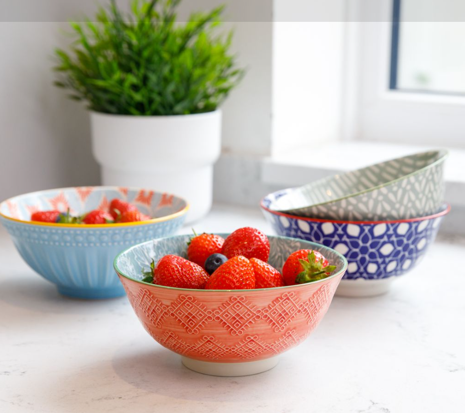 MK Bowl 15.5cm Grey Floral