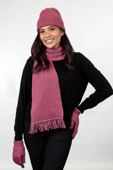 Uni Sex Possum Merino Scarf with Fringe Assorted Colours