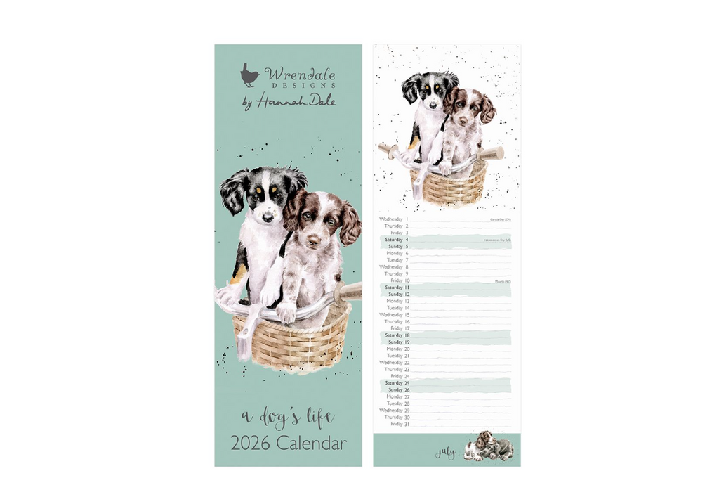 Wrendale A Dogs Life Slim 2026 Calendar