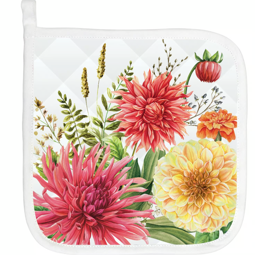 Dahlias Potholder