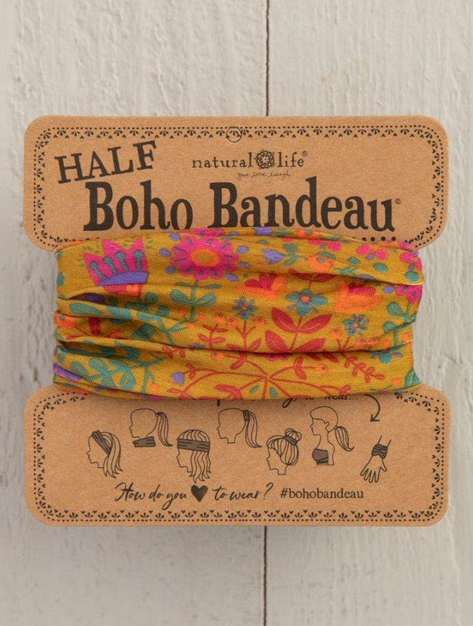Half Boho Bandeau Mustard Floral Mandala