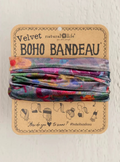 Half Boho Bandeau Velvet Floral Garden