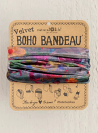 Half Boho Bandeau Velvet Floral Garden