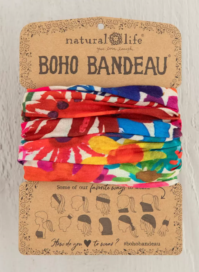 Boho Bandeau Bright Floral Garden