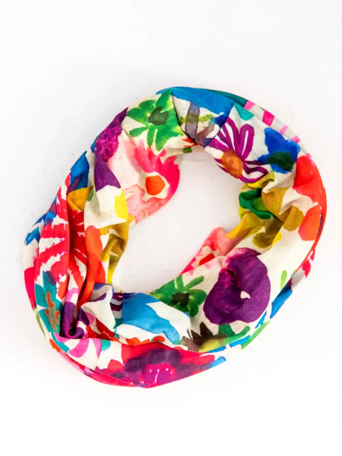 Boho Bandeau Bright Floral Garden