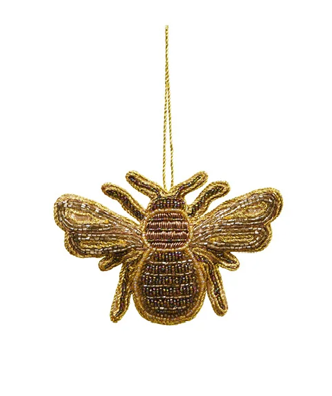 Majestic Beaded Hanging Queen Bee Golds