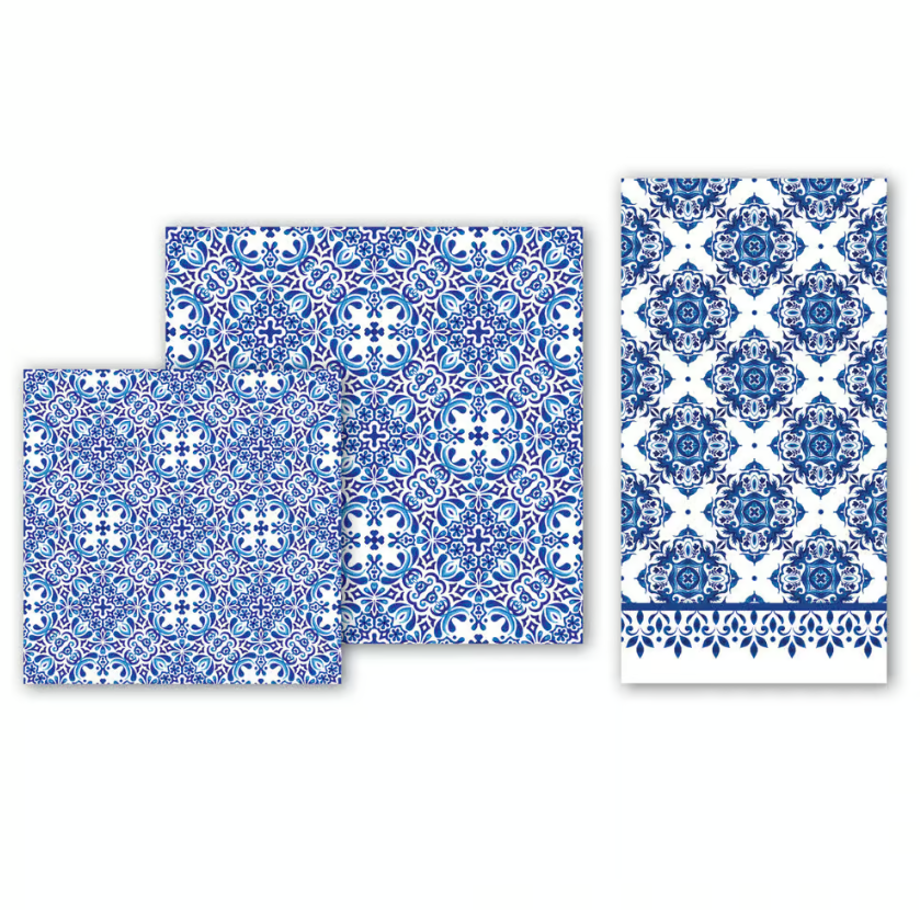 Indigo Seas Paper Napkins Assorted Sizes