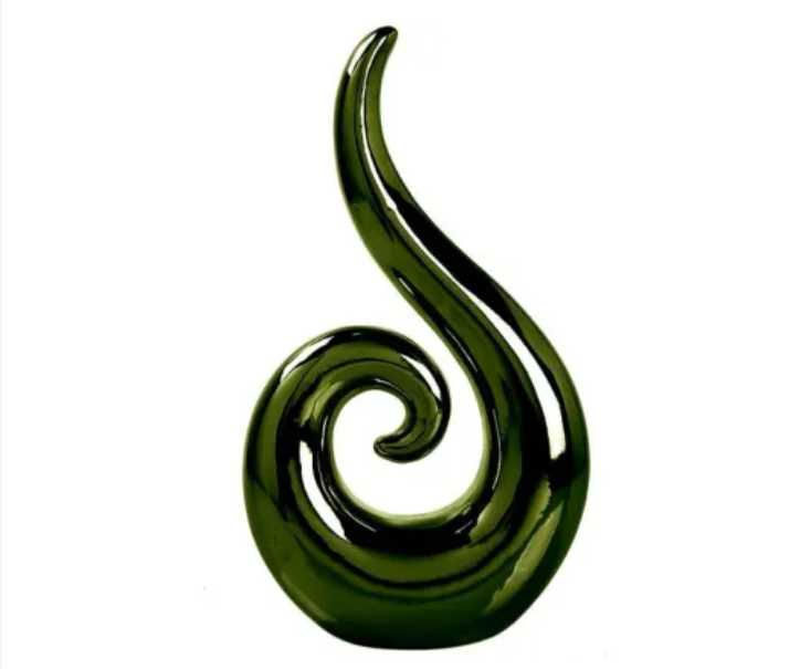 31cm Cermaic Koru Green