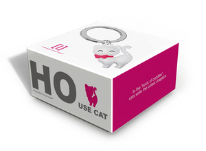White Cat Key Chain